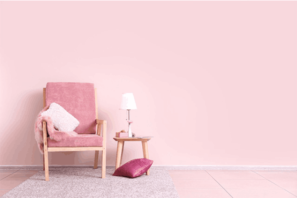 Thiết kế tường cho phòng ngủ màu hồng