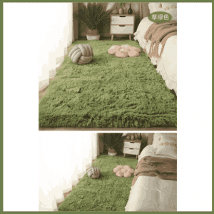 Thảm lông trải sàn decor phòng ngủ